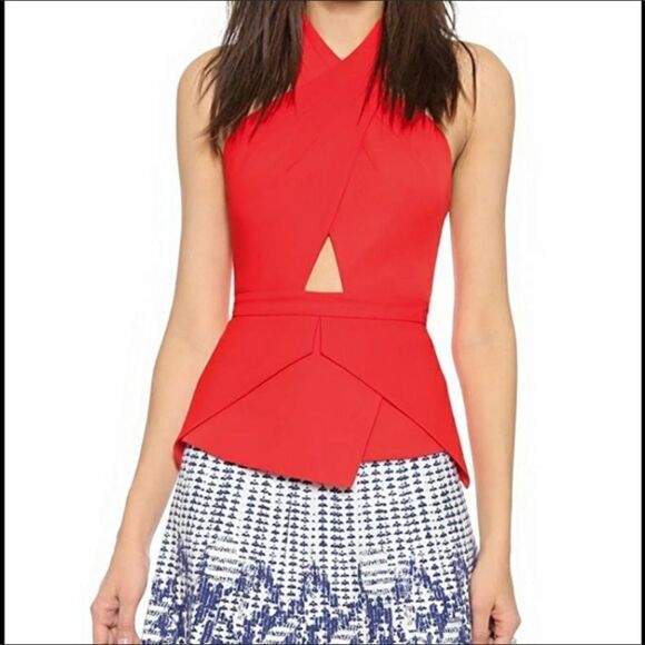 COPY - BCBG MaxAzria red top, XXS - Picture 3 of 14